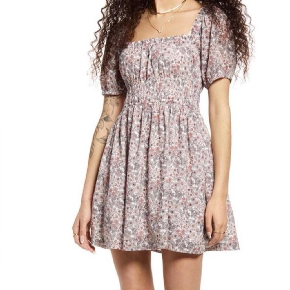 Floral Puff Sleeve Dress